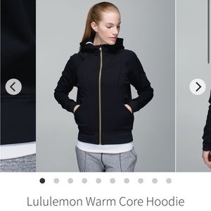 Lululemon Warm Core Hoodie in black size 4